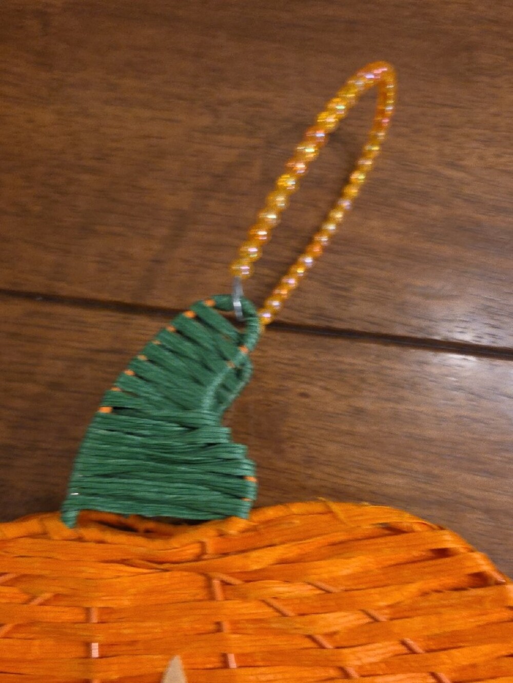 Kids Orange Pumpkin Woven Trick-or-Treat Bag - Picture 3 of 4